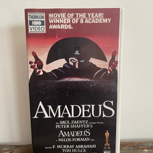vintage 1984 meilleure image Cassette VHS Amadeus. Vidéo du film de l&#39;année HBO. Non joué