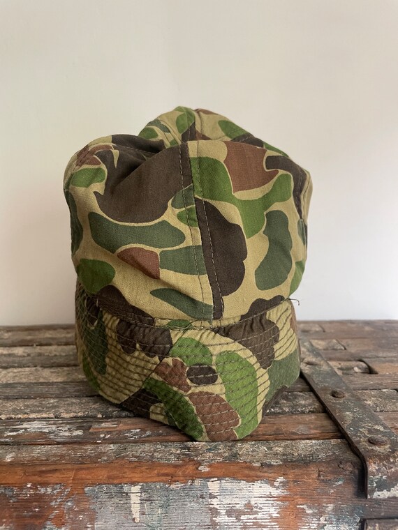 Vintage 1960s Army Camouflage Cap Brim Bucket Cap. Duck Camo Pattern. Size 7 71 4 Etsy