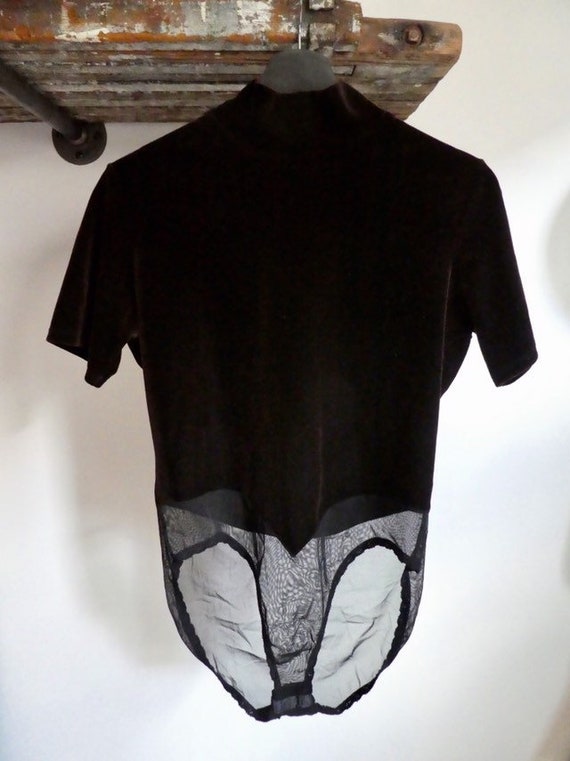 Vintage Christian Dior velvet bodysuit camisole