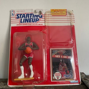 Vintage seltene Kenner Startaufstellung 1990 Chicago Bulls Michael Jordan Basketball Figur mit Karte. Sport super Star Sammlerstücke.