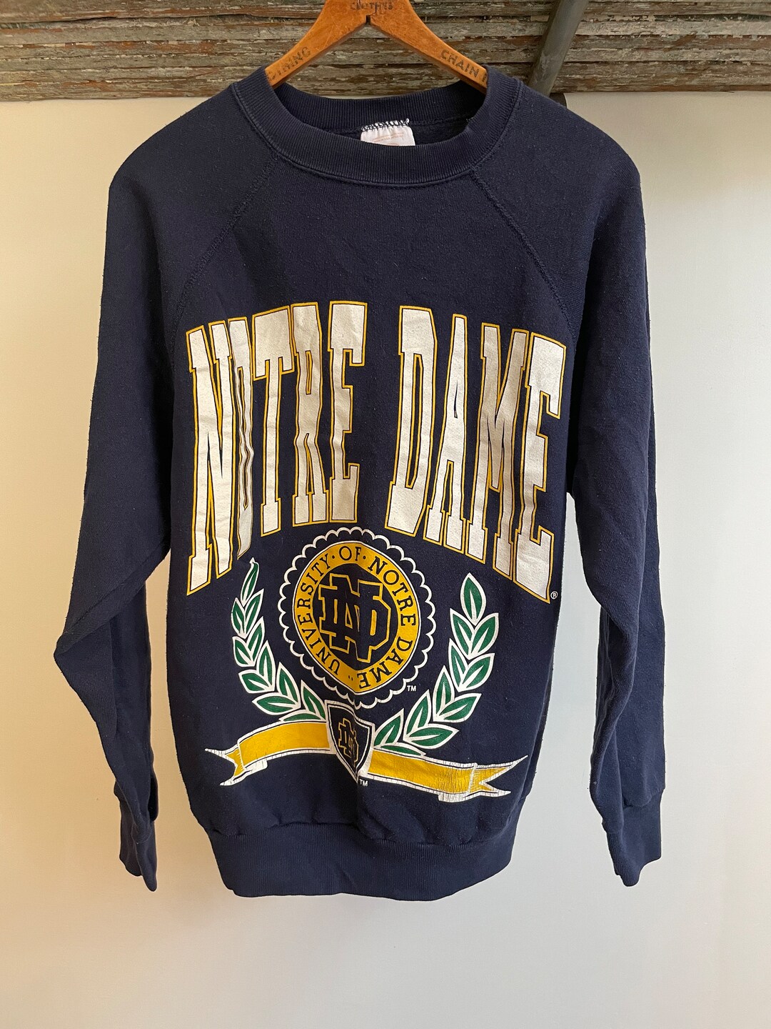Vintage 1980s Tultex University of Notre Dame Sweatshirt. Size Large ...