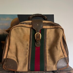  Gucci Duffle Travel Militare GG Beige Ebony Tmoro Bag Handbag  Italy New : Clothing, Shoes & Jewelry