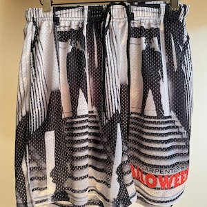 Chalk Line 2020 John Carpenter’s Halloween Michael Meyers mesh gym shorts. Size small. 12 rise. 26-32” waist. Hip pockets. Split hem.
