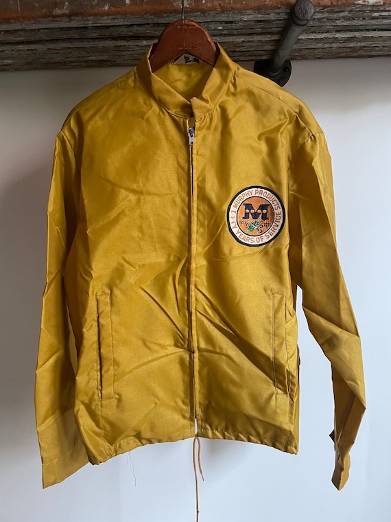 Vintage 1971 nylon mustard promo coaches jacket. … - image 1