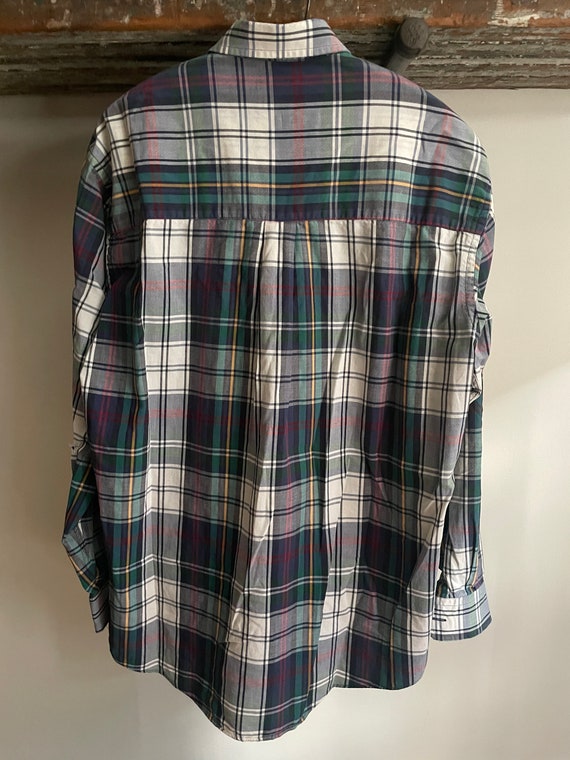 Burberry shirt with plaid cuffs deals