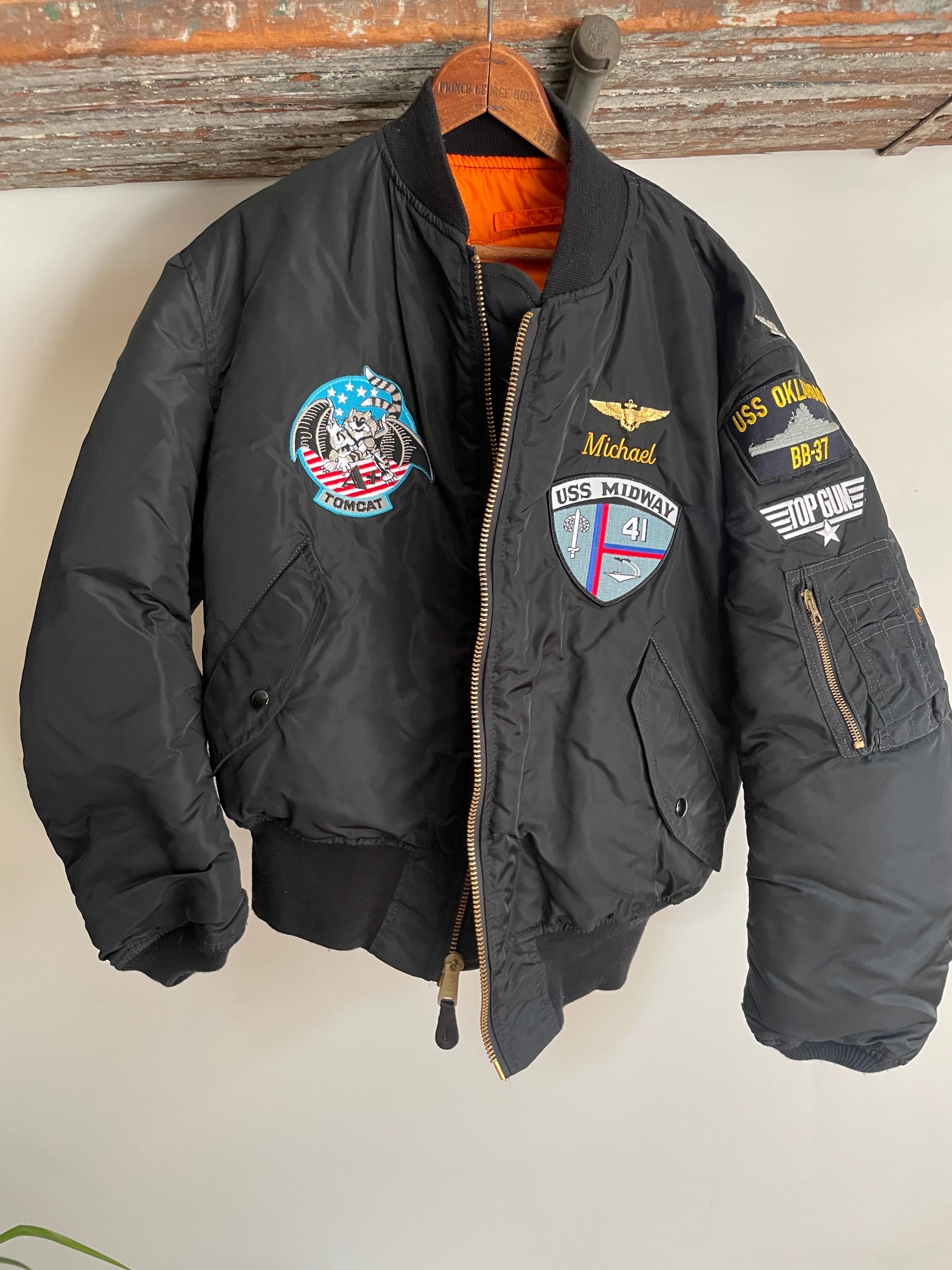 Vintage Alpha Industries Bomber Jacket - Etsy