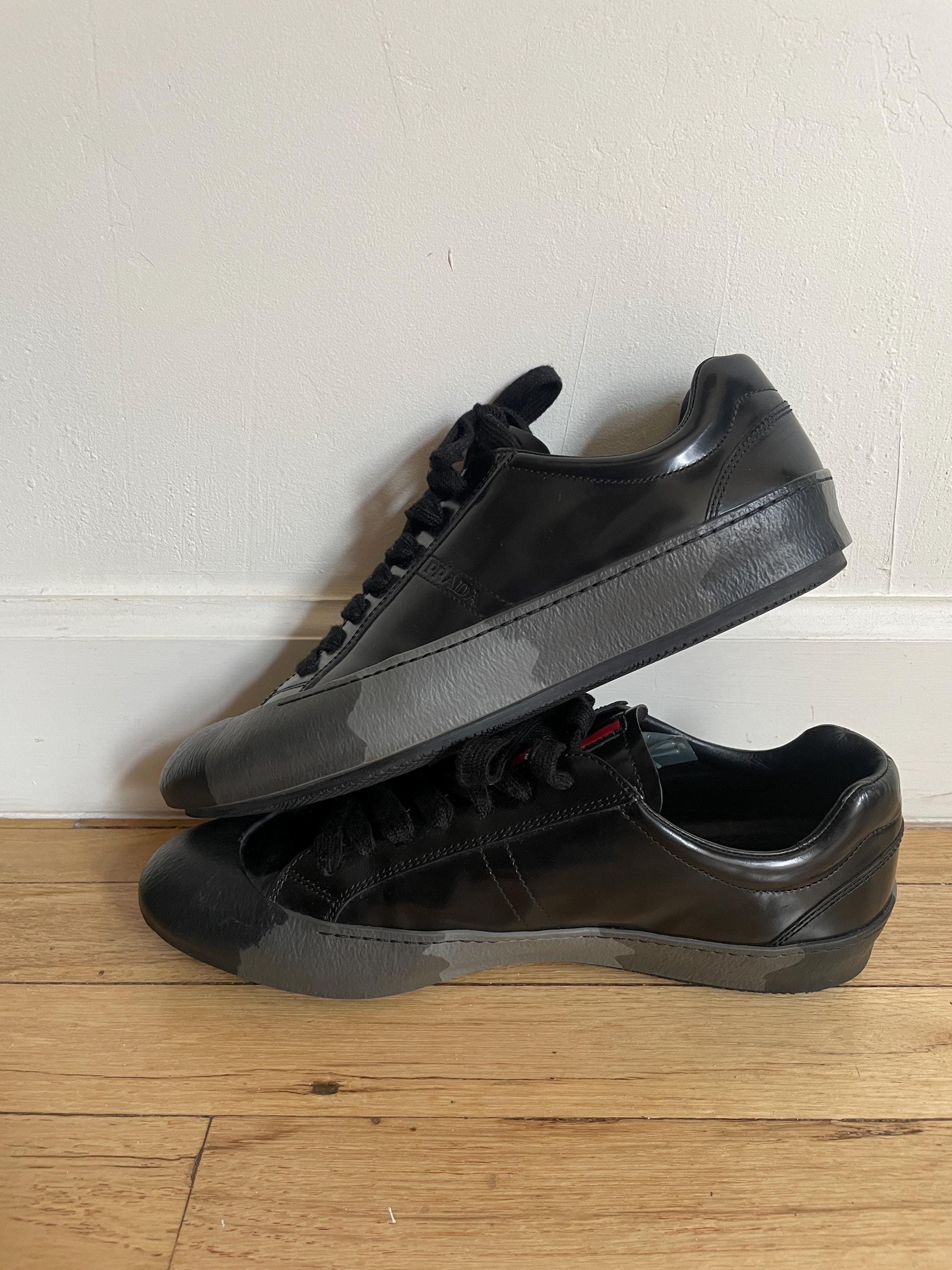 00s PRADA SPORT Leather Sneaker BLACK 2000s Prada Shoes - Etsy