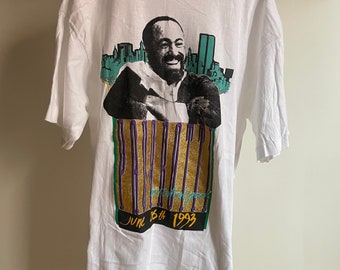 Vintage 1993 Luciano Pavarotti Central Park concert tee dated June 26th 1993 merch. Size XL by club T 100% cotton made in the Dominican rep