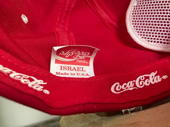 Vintage Israeli Coca Cola adjustable trucker cap.… - image 4