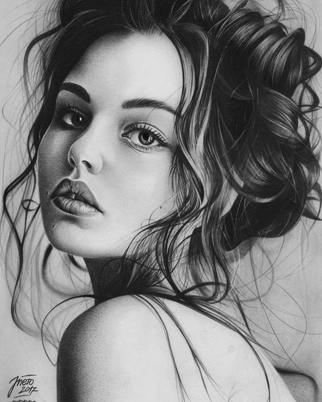Buy Hand Made Sketch of Beayuyful Girl Online in India - Etsy