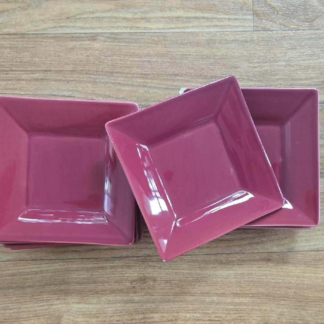 8 Cost Plus World Market Berry Square App Plates Etsy
