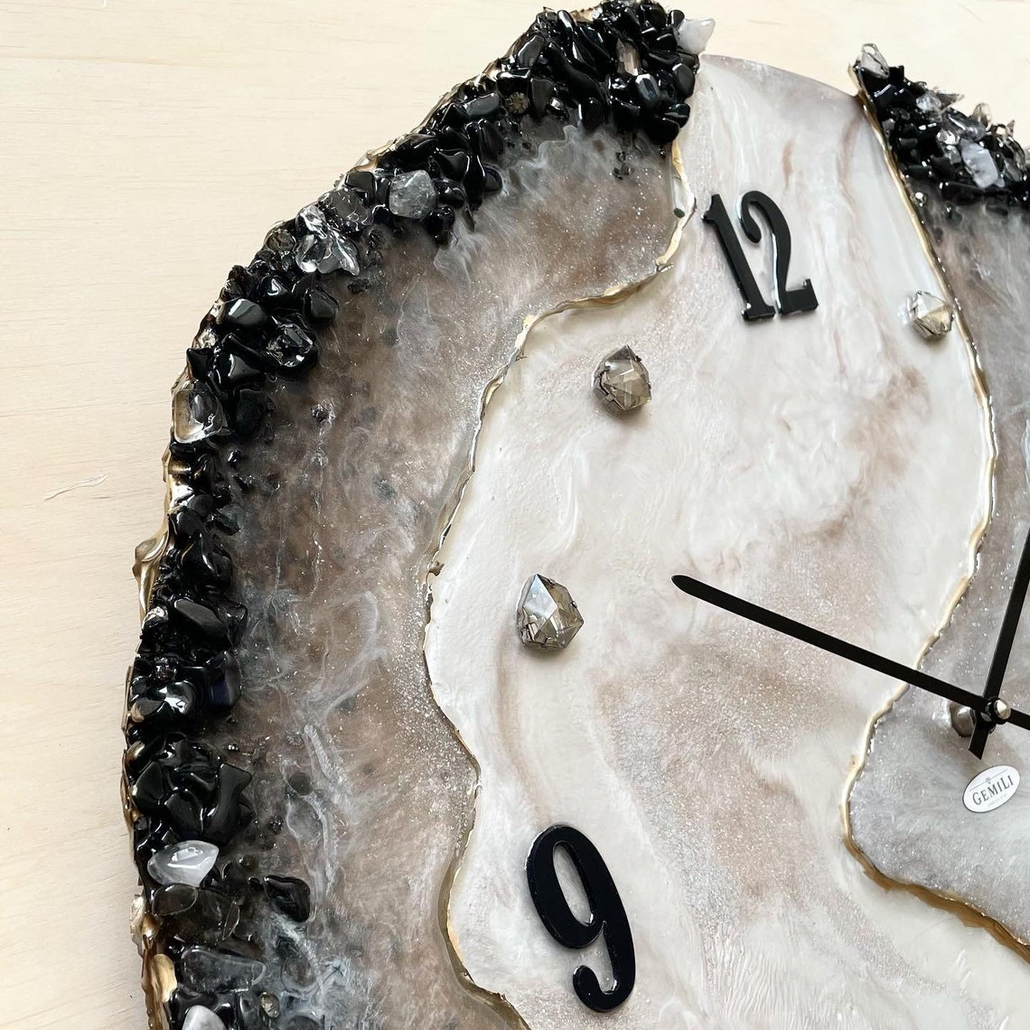 Large wall clock in an unusual shape. Clock for home Etsy