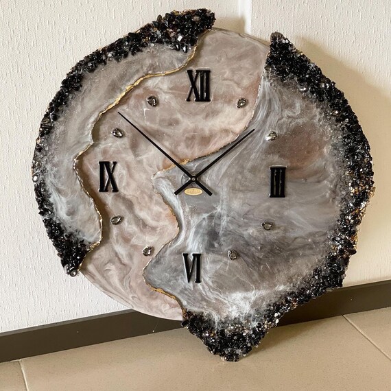 Large Wall Clock in an Unusual Shape. Clock for Home Kitchen Etsy