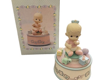 Vintage 1991 Enesco Precious Moments Heaven Bless You Mini Action Musical