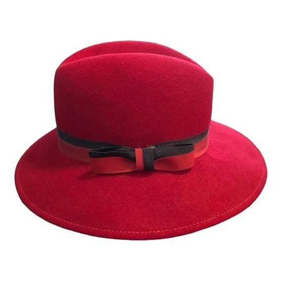Vintage 1980’s Lancaster 100% Wool Hat Red