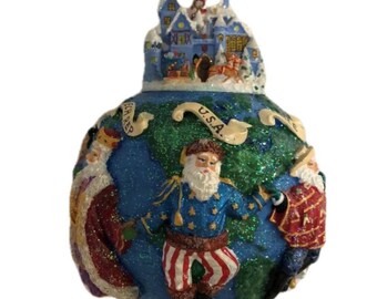 Vintage 2001 Christopher Radko Santas Around The World Ornament