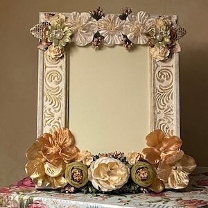 Floral Picture Frame 5 X 7 Hand Embellished:  “Eternal Bliss”