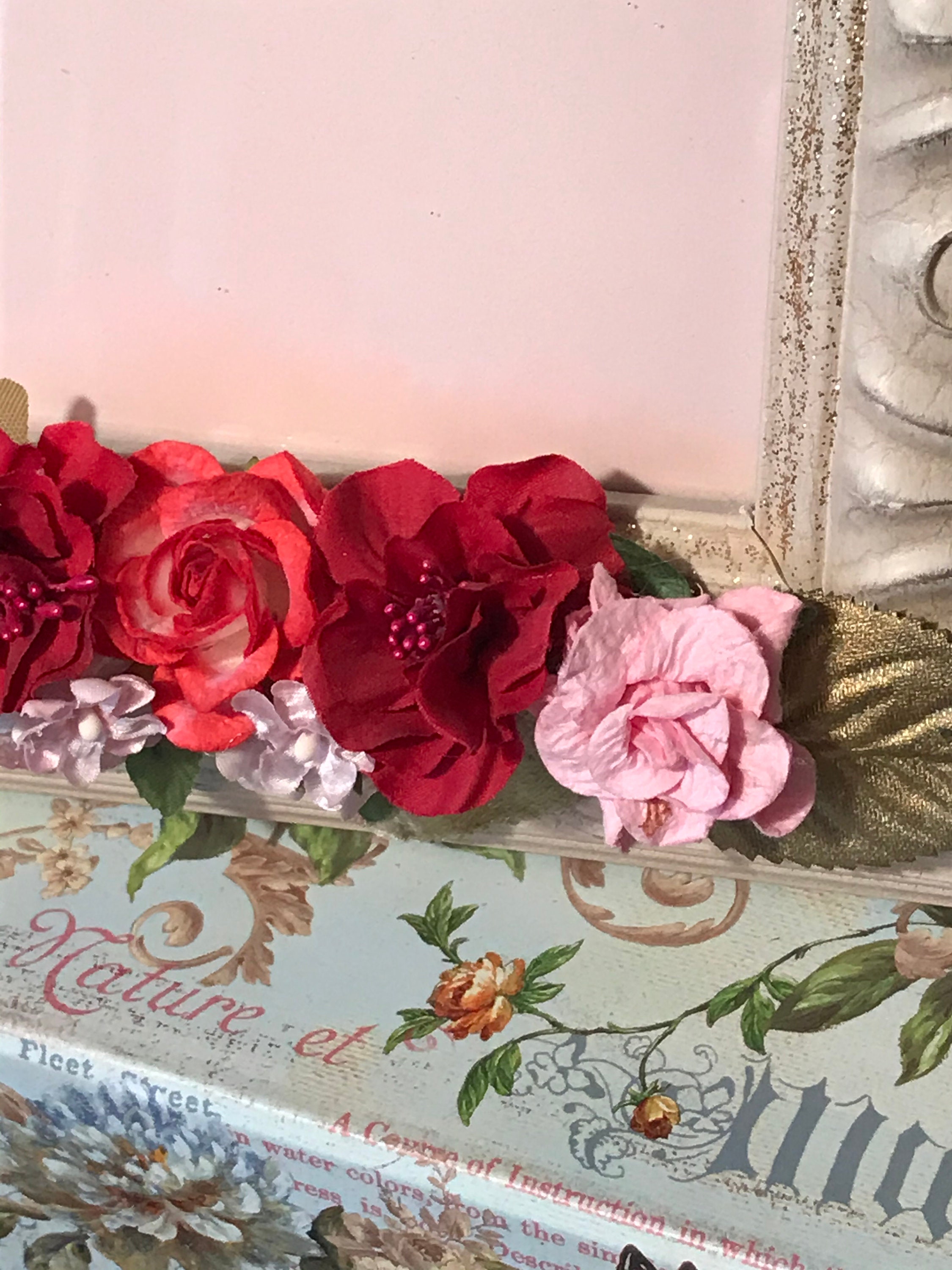 Floral Picture Frame 5 X 7 Hand Embellished roses Are Etsy UK