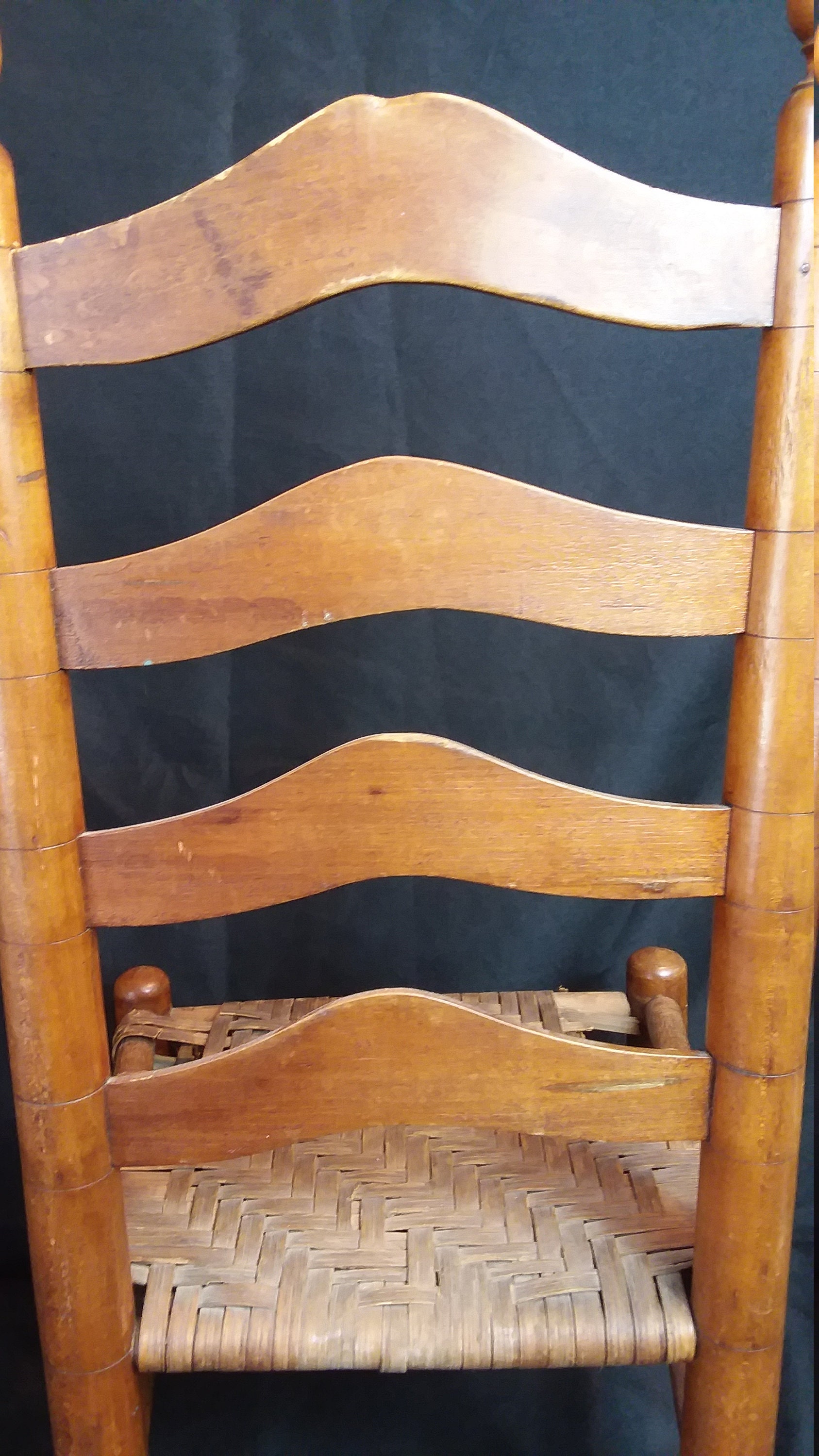 Antique 19th Century Child's Ladder Back Chair Etsy