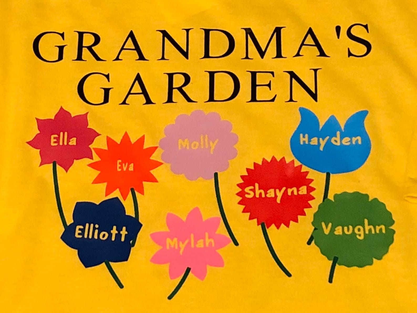 Grandmas Garden With Grandkids Names Grandma Shirt Grandma Gift
