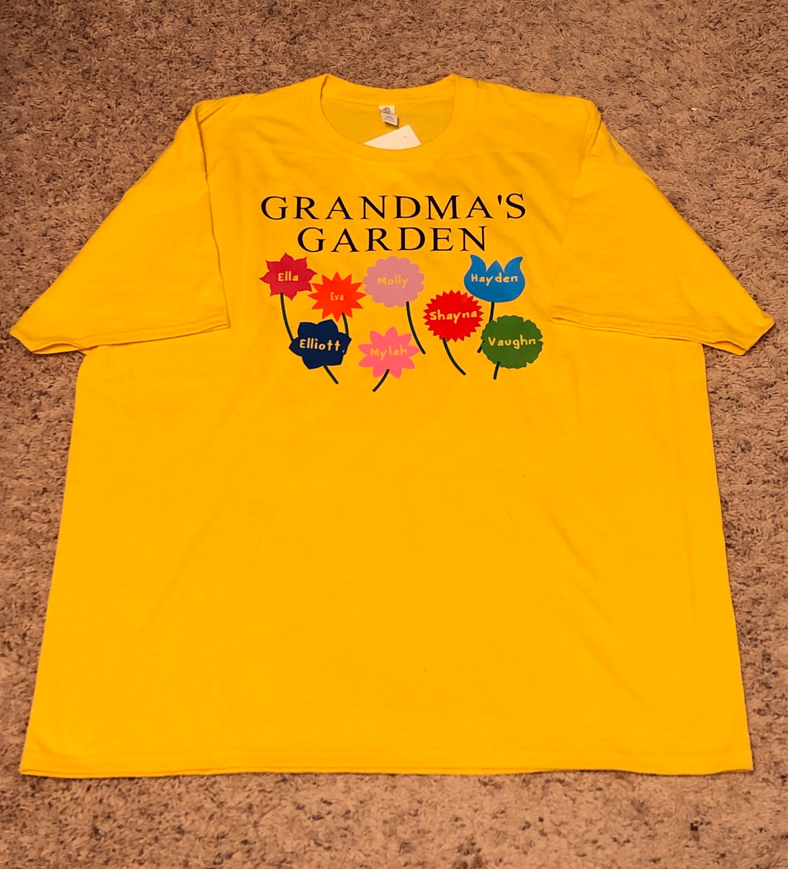 Grandmas Garden With Grandkids Names Grandma Shirt Grandma Gift