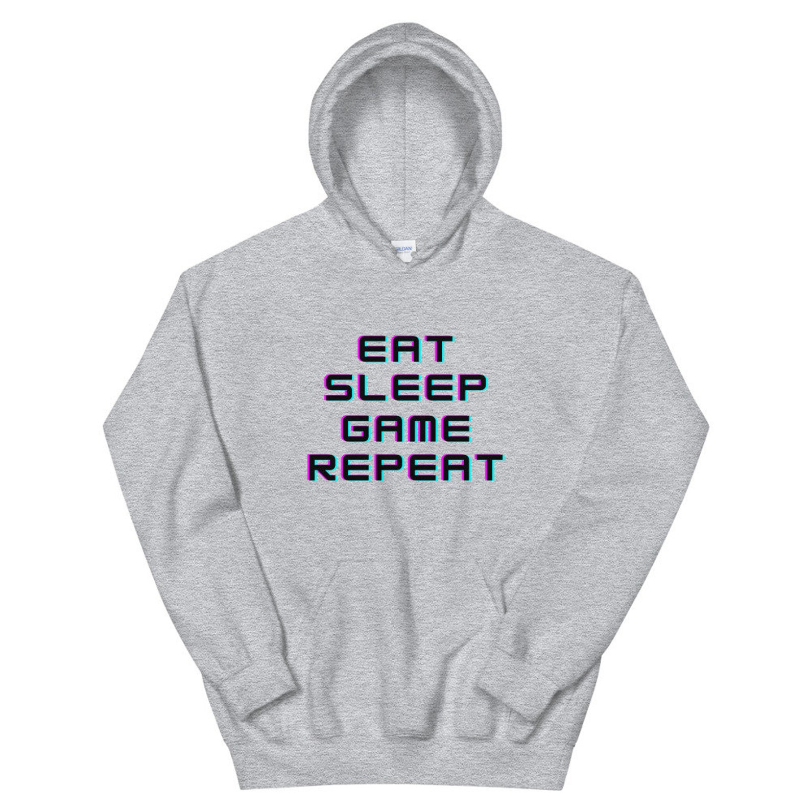 Eat Sleep Game Repeat Unisex Hoodie Etsy
