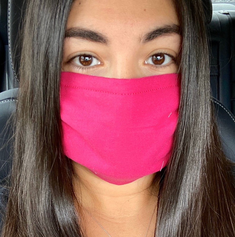 Cotton Washable Hot Pink Face Mask Etsy