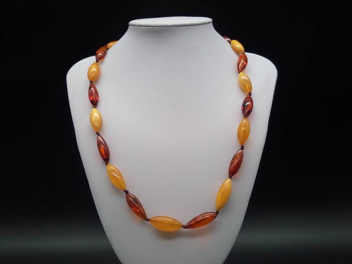 Amber beads made of different types of the Baltic sea amber Etsy