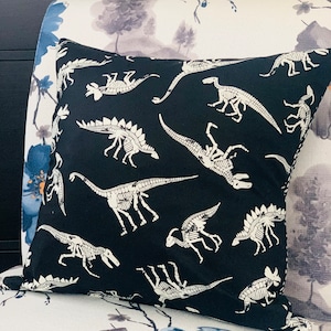 18”x18” Cushion Case 18” Pillow Sham Cover Zipper Slip Pillowcase Kids Science Dinosaur Geeky Nerdy Present Gift
