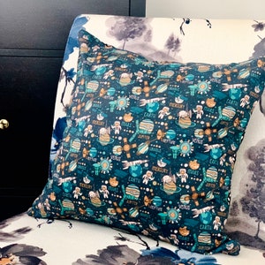 18”x18” Cushion Case 18” Pillow Sham Cover Zipper Slip Pillowcase Geeky Nerdy Present Housewarming
