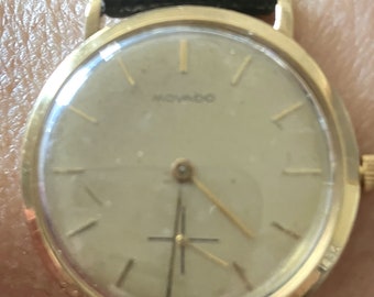 Vintage 14k Gold Movado Herrenuhr