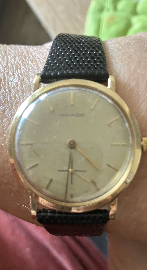 Vintage 14k Gold Movado Men's Watch