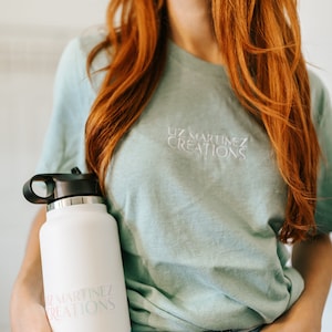 DUSTY BLUE Embroidered Liz Martinez Creations Short-Sleeve Unisex T-Shirt MERCH