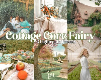 3 Cottage Core Fairy LIGHTROOM mobiele voorinstellingen | Zomervoorinstellingen, fotobewerkingsfilter voor Instagram Influencer Lichtgroene bloggersvoorinstellingen