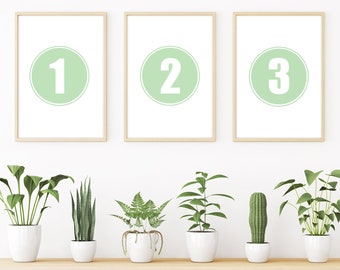 Set di pittura ad acquerello personalizzato di 3, arte murale, set di stampe ad acquerello