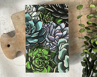 Succulent Notebook 8”x5”, Spring Notebook, Succulent Gift,  House Plant Gift, Succulent journal, House Plant Journal, Succulent Lover
