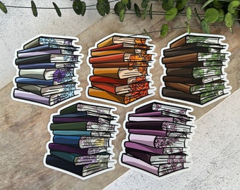 Book Stickers, Reading Stickers, Reader Gift, Book Lover Sticker, Book Sticker, Stack of Books Sticker, Book Lover Gift, Reader Gift