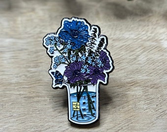 Chemistry Pin, Chemistry Gift, Scientist Gift, Science Lab, Floral Pin, Science Teacher Gift, STEM Gift, Botany Gift, Science Professor Gift
