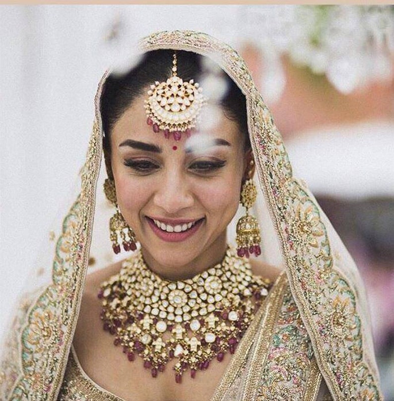 Indian Bridal Set Sabyasachi Jewelry Wedding Jewelry Kundan Etsy