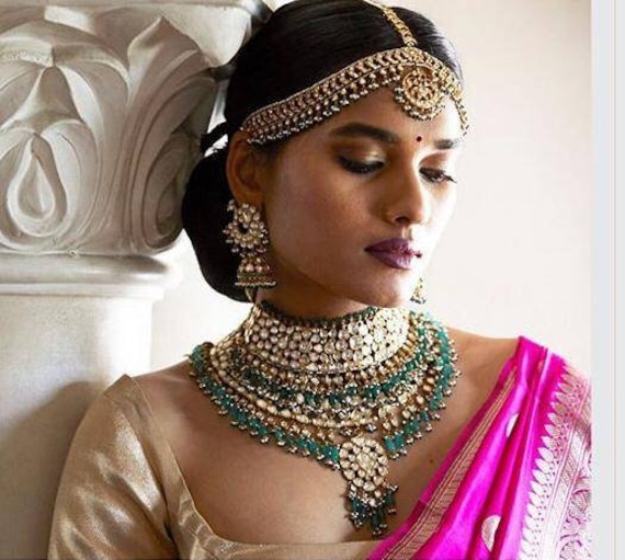 Jadau Wedding Jewelry Kundan Indian 