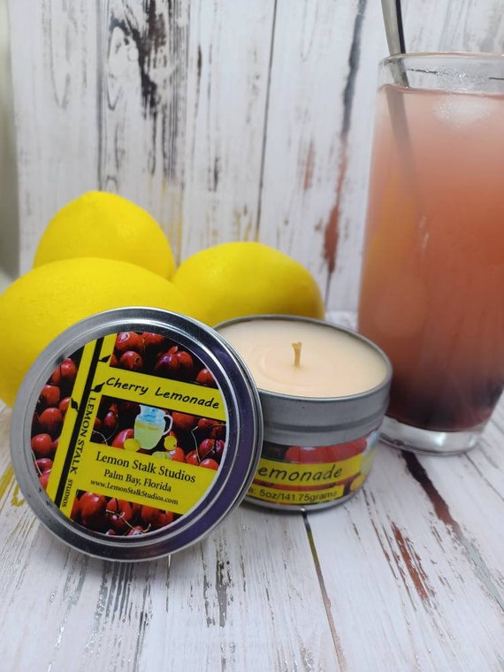 Hand Poured Cherry Lemonade Candle, Gift for Mom, Housewarming Gift, Sweet Scented Candle, Nostalgic Summer Fragrance, Easter Basket Filler