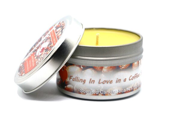 Scented Candle, Falling In Love in a Coffee Shop, 5oz Hand Poured Coffee and Pastry Scent, Coffee Candle, Cafe Candle