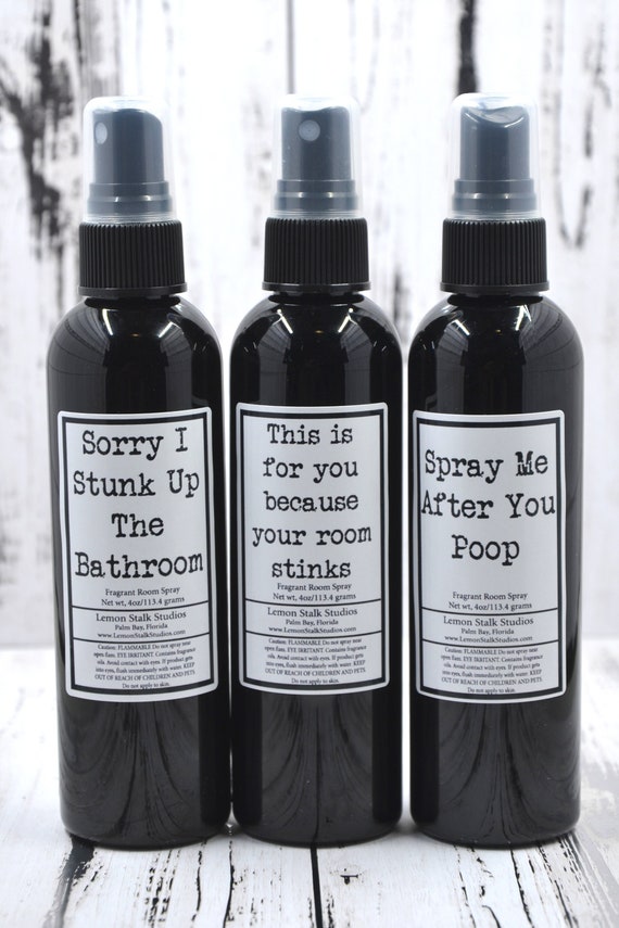 Funny Room Sprays, Gift for Teen, Because Your Room Stinks, Sorry I Stunk Up The Bathroom, Bathroom Spray, Sarcastic Gift for Teen Son