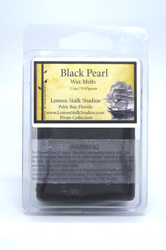 Black Pearl Scented Wax Cubes,  Pirate Themed wax Melts, Hand Poured by Lemon Stalk Studios, Masculine Scented Wax