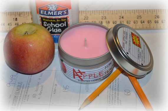 Scented Candle, Apple for the Teacher - 5oz Hand Poured Apple Scented Candle, Teacher Gift, Teacher Appreciation