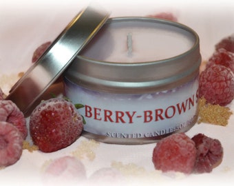 Scented Candle, Berry Brown Sugar 5oz Hand Poured, Sweet Scented Berries, Girlfriend Gift, Grandma Gift, Bridesmaid Gifts