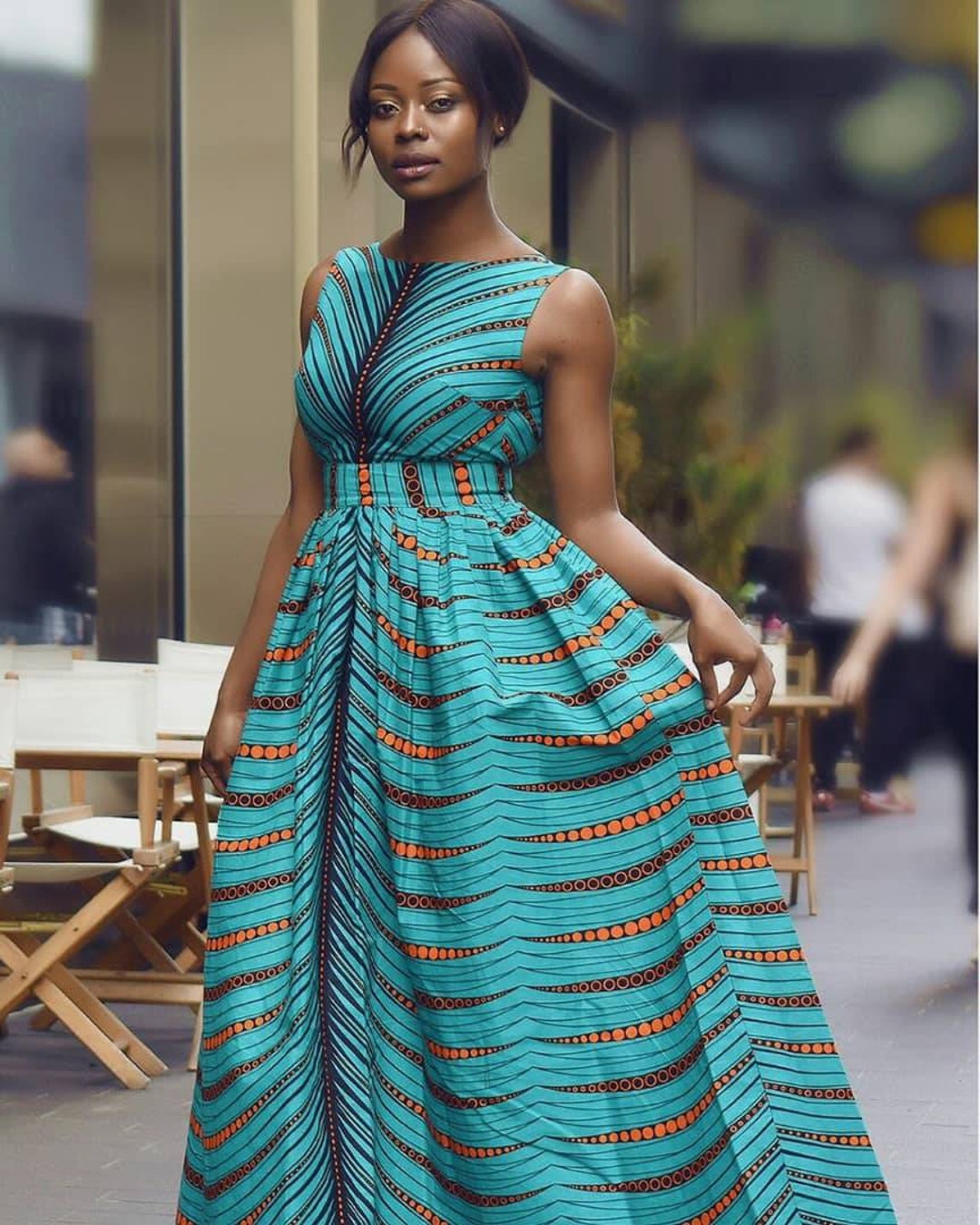 Green African Maxi Dress,african Sleeveless Dress, African Print Dress ...