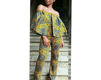 African print pant set,African romper for women,African palazzo pants for women,African print palazzo pants,African pants suit for women