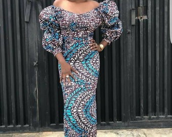 Ankara Straight Gown - Etsy