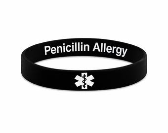 Penicillin Allergy Hidden Medical Alert Bracelet (202mm)